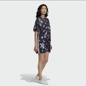 Adidas Originals all Over Print Dress Floral Flowers Summer Dress. NWT Small